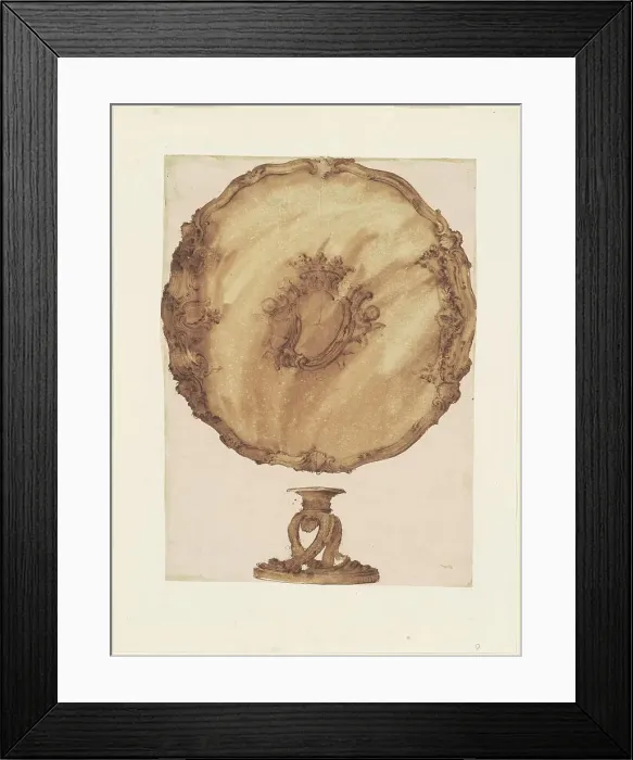 Framed Print : A Salver with Two Bases, 1755 / 1760. Creator: Luigi Valadier Framed Print : A Salver with Two Bases, 1755 / 1760. Creator: Luigi Valadier