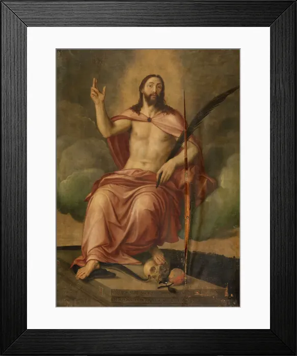 Framed Print : Christ Triumphant, ca. 1575. Creator: Coxcie (Coxie), Michiel (1499-1592) Framed Print : Christ Triumphant, ca. 1575. Creator: Coxcie (Coxie), Michiel (1499-1592)