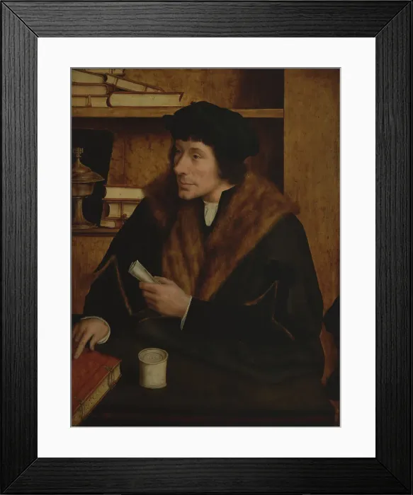 Framed Print : Portrait of Pieter Gillis (1486-1533), 1517. Creator: Massys, Quentin (1466-1530) Framed Print : Portrait of Pieter Gillis (1486-1533), 1517. Creator: Massys, Quentin (1466-1530)