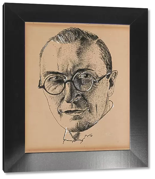 Portrait of the Writer Herman Teirlinck (1879-1967), 1930-1932. Creator: Van den Berghe, Frits (1883-1939)
