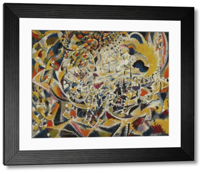 Framed Print : Rhythm of Light Waves: Street + Sun + Crowd, 1915-1916. Creator: Schmalzigaug, Jules (1882-1917) Framed Print : Rhythm of Light Waves: Street + Sun + Crowd, 1915-1916. Creator: Schmalzigaug, Jules (1882-1917)