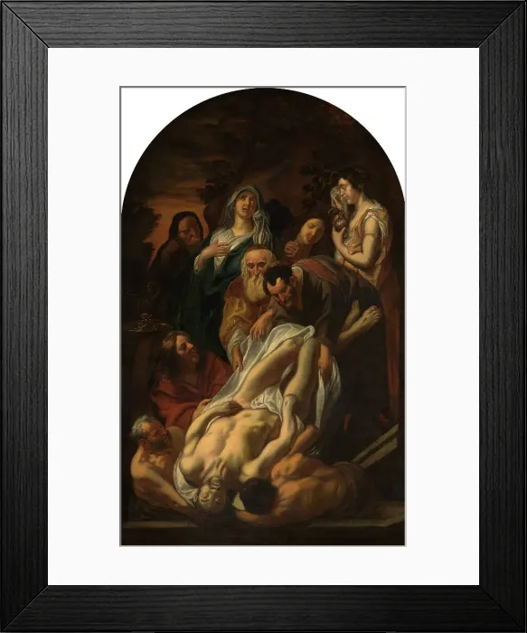 Framed Print : The Entombment of Christ, 1665. Creator: Jordaens, Jacob (1593-1678) Framed Print : The Entombment of Christ, 1665. Creator: Jordaens, Jacob (1593-1678)