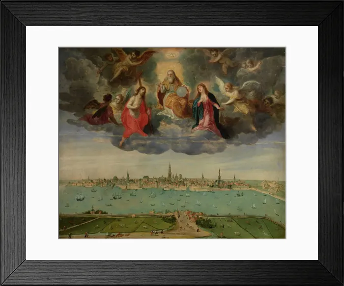 Framed Print : Antwerp and the Vlaams Hoofd, 1600. Creator: Grimmer, Abel (1570-1619) Framed Print : Antwerp and the Vlaams Hoofd, 1600. Creator: Grimmer, Abel (1570-1619)