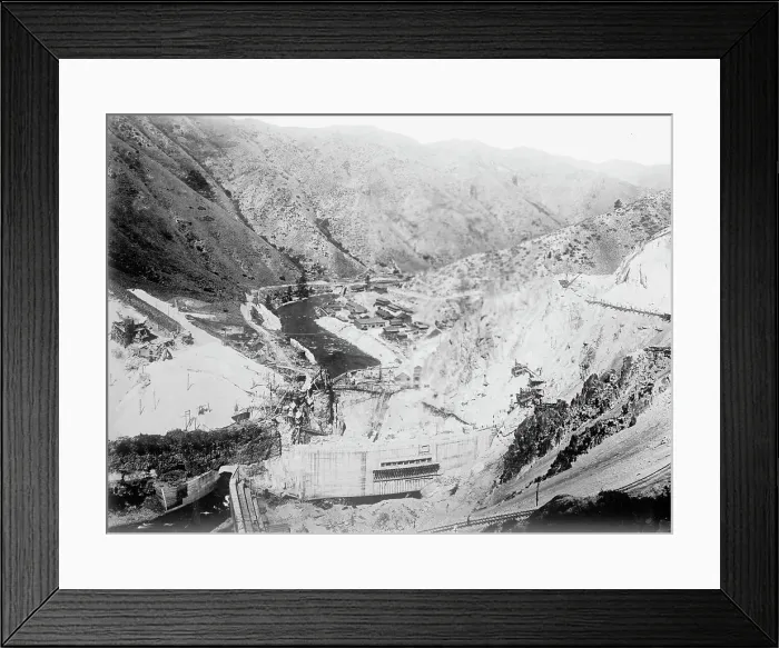 Framed Print : Bureau of Reclamation - Arrowcock [sic] Dam, Boise, Idaho; Showing Tunnel... 1912. Creator: Harris & Ewing. Bureau of Reclamation - Arrowcock [sic] Dam, Boise, Idaho; Showing Tunnel... 1912. Creator: Harris & Ewing