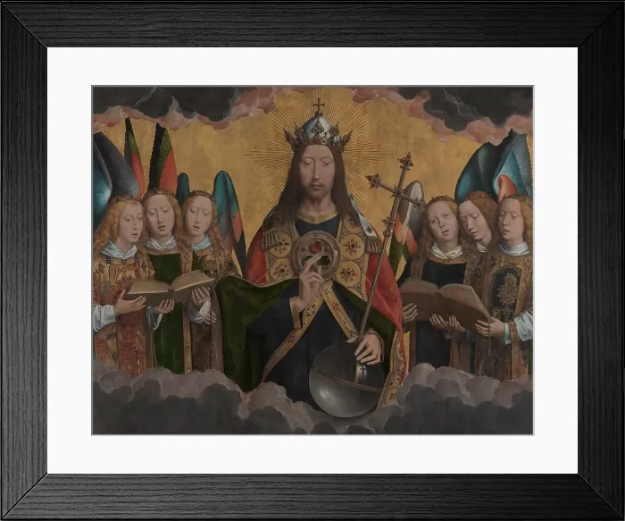 Framed Print : God the Father with Singing Angels, Between 1483 and 1494. Creator: Memling, Hans (1433 / 40-1494) Framed Print : God the Father with Singing Angels, Between 1483 and 1494. Creator: Memling, Hans (1433 / 40-1494)