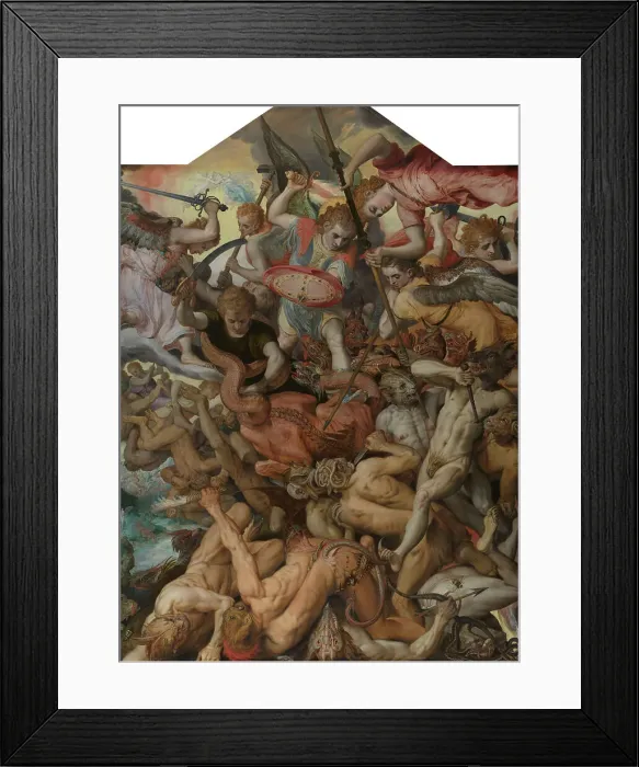 Framed Print : The Fall of the Rebel Angels, 1554. Creator: Floris, Frans, the Elder (1519-1570) Framed Print : The Fall of the Rebel Angels, 1554. Creator: Floris, Frans, the Elder (1519-1570)