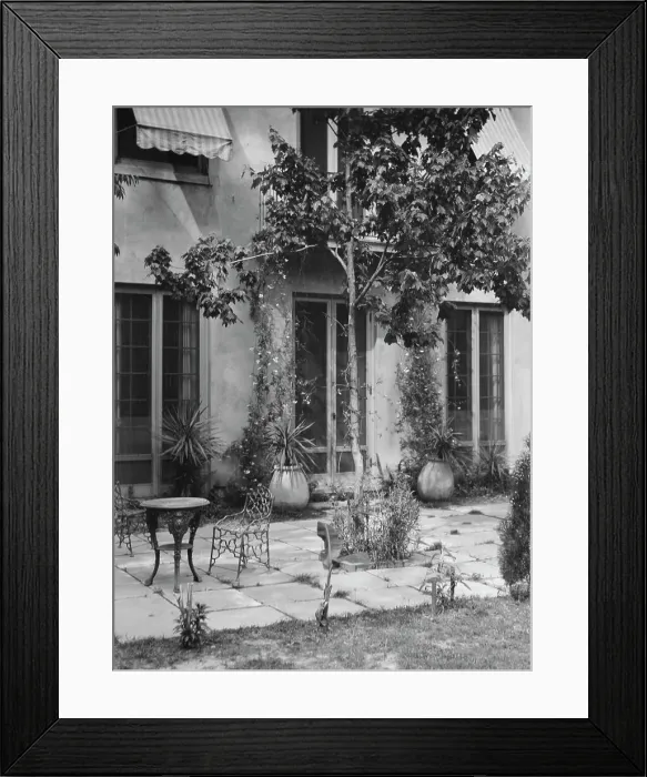 Framed Print : Courtyard, New Orleans or Charleston, South Carolina, between 1920 and 1926. Creator: Arnold Genthe Framed Print : Courtyard, New Orleans or Charleston, South Carolina, between 1920 and 1926. Creator: Arnold Genthe
