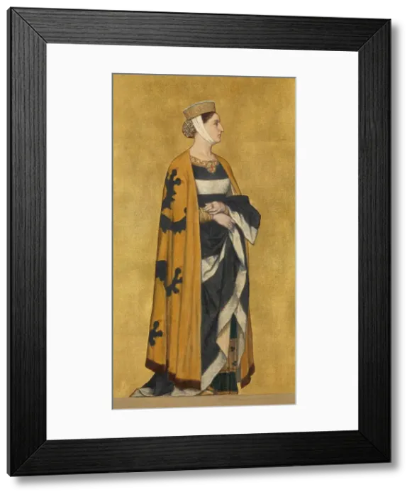 Framed Print : Margaret II (1202-1280), Countess of Flanders, daughter of Baldwin IX, Latin Emperor of... 1889. Creator: Vriendt, Albrecht de (1843-1900) Framed Print : Margaret II (1202-1280), Countess of Flanders, daughter of Baldwin IX, Latin Emperor of... 1889. Creator: Vriendt, Albrecht de (1843-1900)