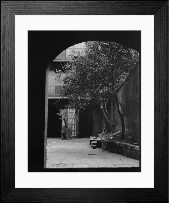 Framed Print : Courtyard, New Orleans, between 1920 and 1926. Creator: Arnold Genthe Framed Print : Courtyard, New Orleans, between 1920 and 1926. Creator: Arnold Genthe
