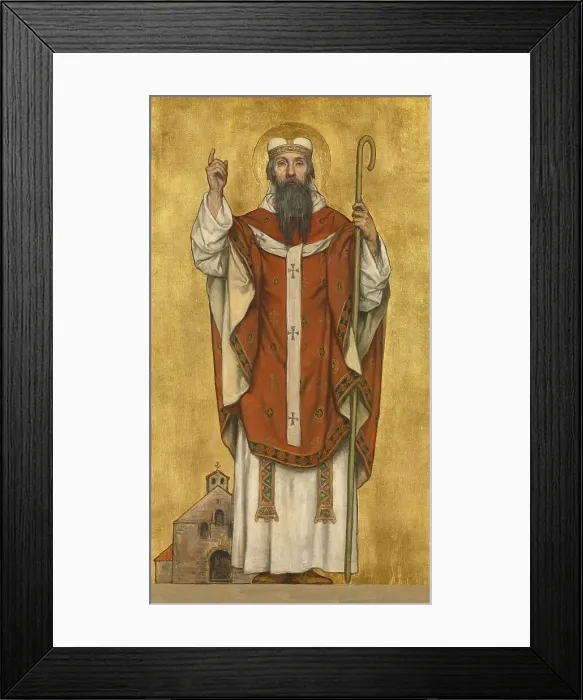 Framed Print : Saint Boniface of Mainz, 1889. Creator: Vriendt, Albrecht de (1843-1900) Framed Print : Saint Boniface of Mainz, 1889. Creator: Vriendt, Albrecht de (1843-1900)