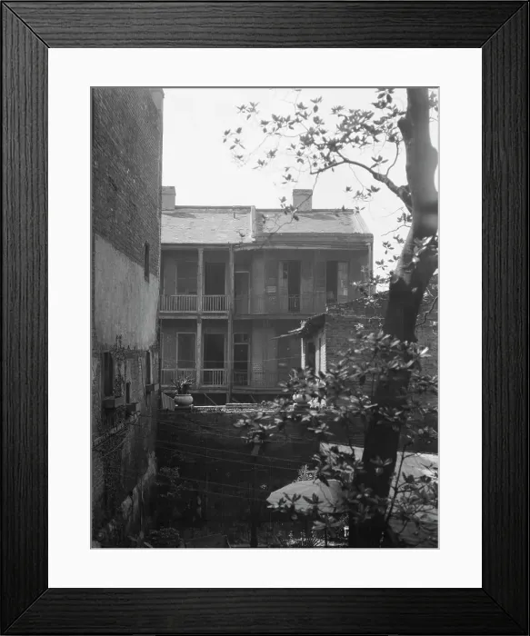Framed Print : Courtyard, New Orleans, between 1920 and 1926. Creator: Arnold Genthe Framed Print : Courtyard, New Orleans, between 1920 and 1926. Creator: Arnold Genthe