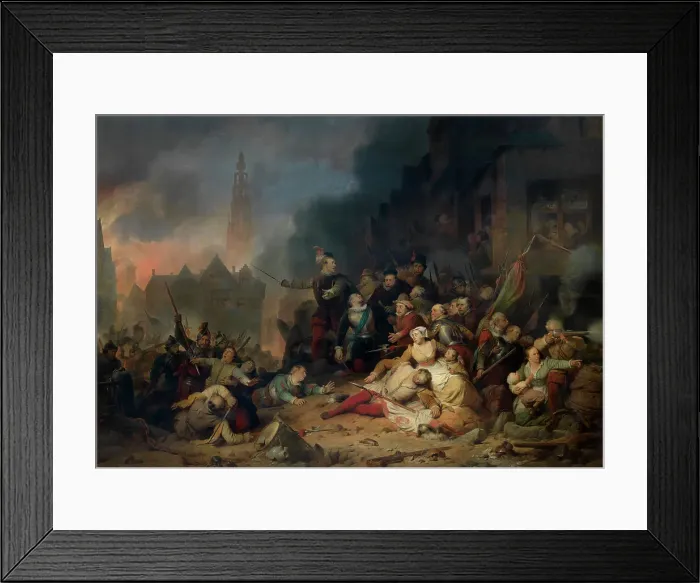 Framed Print : The Spanish Fury at Antwerp, 1837. Creator: Braekeleer, Ferdinand de, the Elder (1792-1883) Framed Print : The Spanish Fury at Antwerp, 1837. Creator: Braekeleer, Ferdinand de, the Elder (1792-1883)