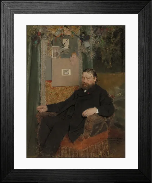 Framed Print : Portrait of the composer Peter Benoit (1834-1901), 1883. Creator: Van Beers, Jan (1852-1927) Framed Print : Portrait of the composer Peter Benoit (1834-1901), 1883. Creator: Van Beers, Jan (1852-1927)