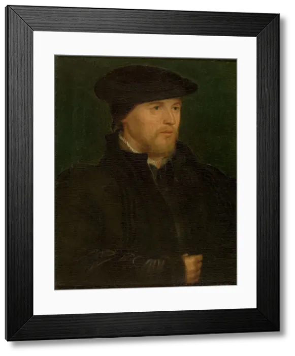 Framed Print : Portrait of a Man. Creator: Holbein, Hans, the Younger (1497-1543) Framed Print : Portrait of a Man. Creator: Holbein, Hans, the Younger (1497-1543)
