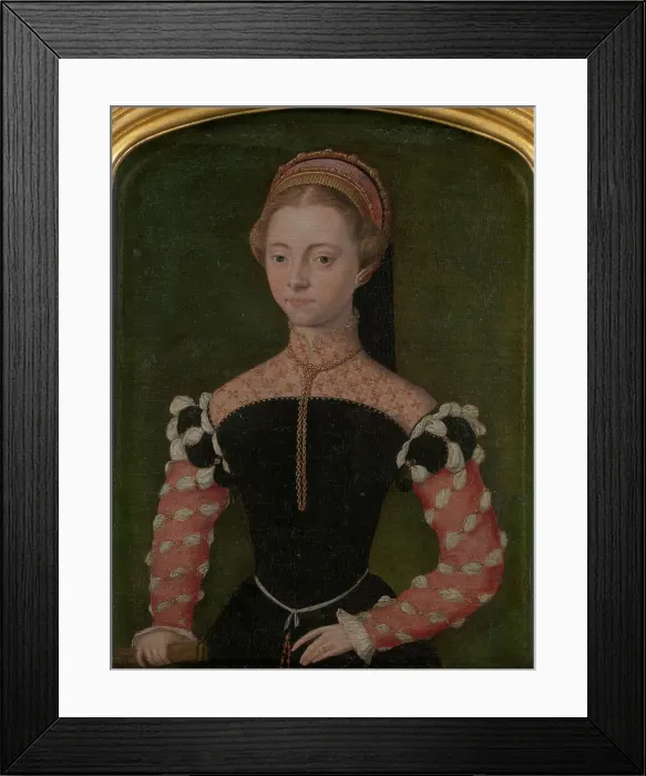 Framed Print : Portrait of a Lady, 16th century. Creator: Hemessen, Catharina, van (1527 / 28-after 1580) Framed Print : Portrait of a Lady, 16th century. Creator: Hemessen, Catharina, van (1527 / 28-after 1580)