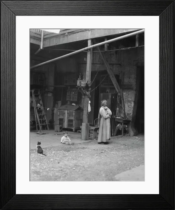Framed Print : Italian courtyard, New Orleans, between 1920 and 1926. Creator: Arnold Genthe Framed Print : Italian courtyard, New Orleans, between 1920 and 1926. Creator: Arnold Genthe
