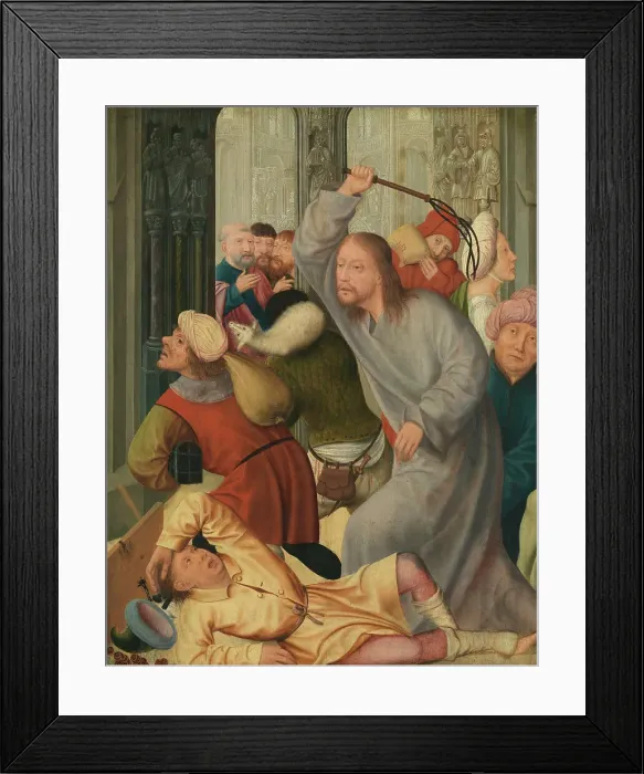 Framed Print : Christ Driving the Money Changers from the Temple. Creator: Massys, Quentin (1466-1530) Framed Print : Christ Driving the Money Changers from the Temple. Creator: Massys, Quentin (1466-1530)