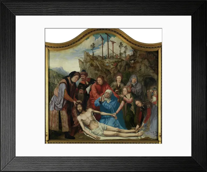 Framed Print : Altarpiece of the Joiners Guild. The Lamentation over the Dead Christ, 1511. Creator: Massys, Quentin (1466-1530) Framed Print : Altarpiece of the Joiners Guild. The Lamentation over the Dead Christ, 1511. Creator: Massys, Quentin (1466-1530)
