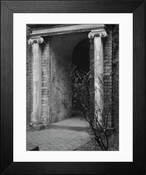 Framed Print : Entrance to an unidentified building, New Orleans or Charleston, South Carolina, c1920-c1926. Creator: Arnold Genthe Framed Print : Entrance to an unidentified building, New Orleans or Charleston, South Carolina, c1920-c1926. Creator: Arnold Genthe