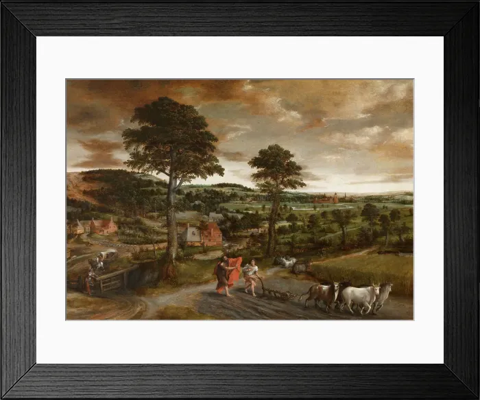Framed Print : The Calling of Elisha, 1572. Creator: Massys (Matsys), Jan (1510-1575) Framed Print : The Calling of Elisha, 1572. Creator: Massys (Matsys), Jan (1510-1575)