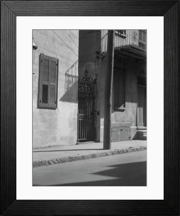 Framed Print : Facades of multi-story houses, New Orleans or Charleston, South Carolina, between 1920 and 1926. Creator: Arnold Genthe Framed Print : Facades of multi-story houses, New Orleans or Charleston, South Carolina, between 1920 and 1926. Creator: Arnold Genthe