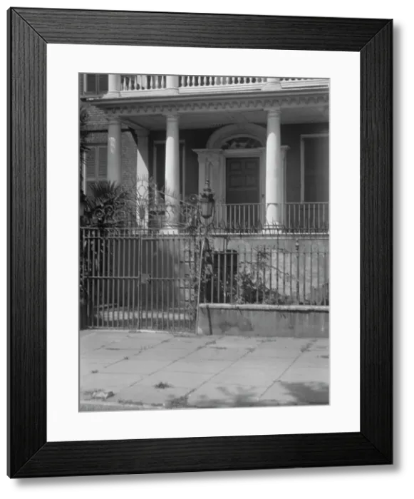 Framed Print : Ground floor of a multi-story house, [Miles Brewton House, 27 King Street], Charleston... c1920-26. Creator: Arnold Genthe
