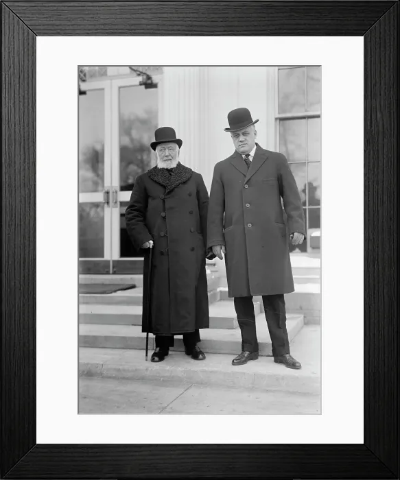 Framed Print : Alexander Mitchell Palmer, Rep. from Pennsylvania, right, with R. B. Dixon, 1914. Creator: Harris & Ewing. Alexander Mitchell Palmer, Rep. from Pennsylvania, right, with R. B. Dixon, 1914. Creator: Harris & Ewing Framed Print : Alexander Mitchell Palmer, Rep. from Pennsylvania, right, with R. B. Dixon, 1914. Creator: Harris & Ewing. Alexander Mitchell Palmer, Rep. from Pennsylvania, right, with R. B. Dixon, 1914. Creator: Harris & Ewing