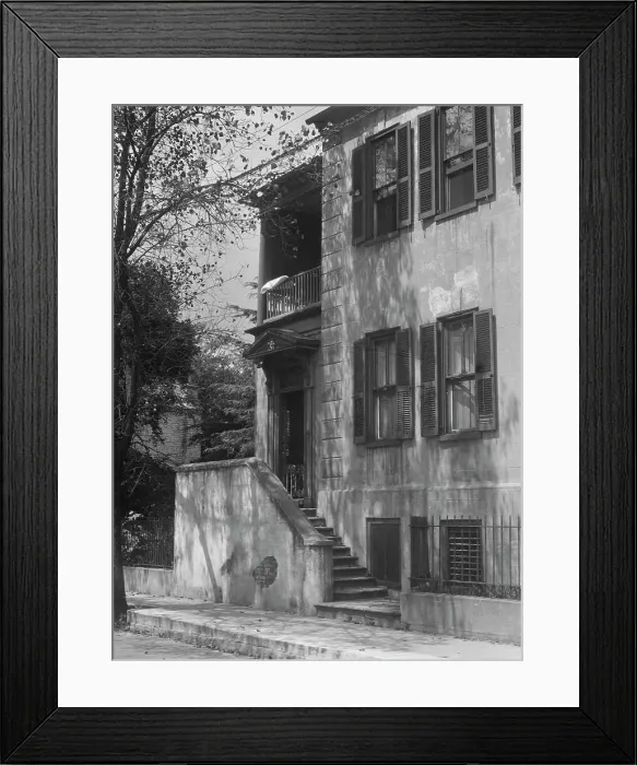 Framed Print : Multi-story house, [William Rhett house, 54 Hasell Street], Charleston, South Carolina, c1920-1926. Creator: Arnold Genthe