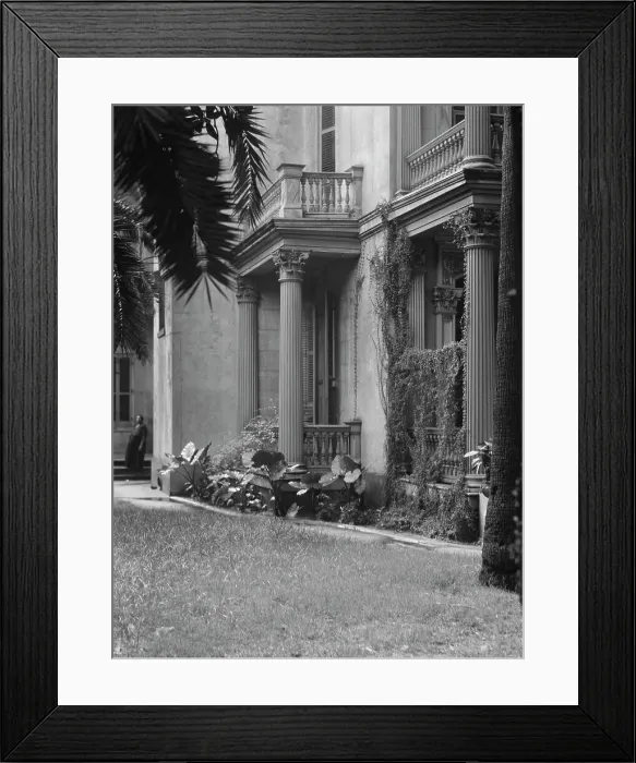 Framed Print : Multi-story house, possibly in the Garden District, New Orleans, between 1920 and 1926. Creator: Arnold Genthe Framed Print : Multi-story house, possibly in the Garden District, New Orleans, between 1920 and 1926. Creator: Arnold Genthe