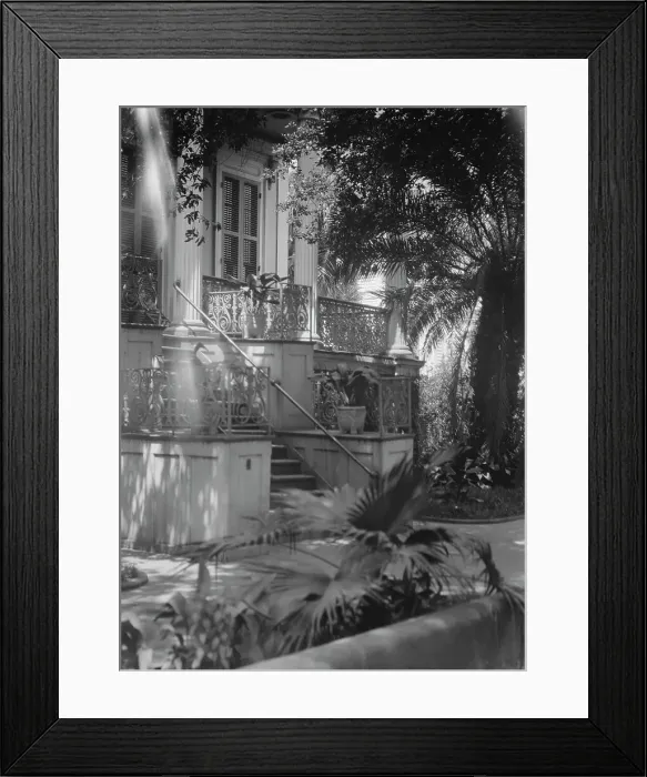Framed Print : Residence in the Garden District, New Orleans, between 1920 and 1926. Creator: Arnold Genthe Framed Print : Residence in the Garden District, New Orleans, between 1920 and 1926. Creator: Arnold Genthe