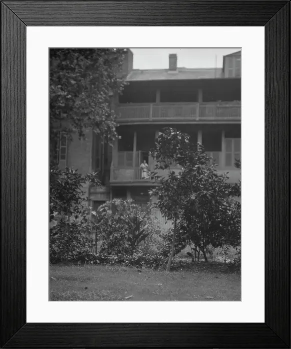 Framed Print : Service wing, New Orleans, between 1920 and 1926. Creator: Arnold Genthe Framed Print : Service wing, New Orleans, between 1920 and 1926. Creator: Arnold Genthe