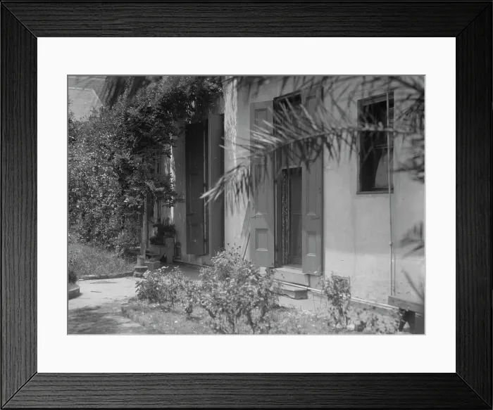 Framed Print : Service wing, New Orleans, between 1920 and 1926. Creator: Arnold Genthe Framed Print : Service wing, New Orleans, between 1920 and 1926. Creator: Arnold Genthe