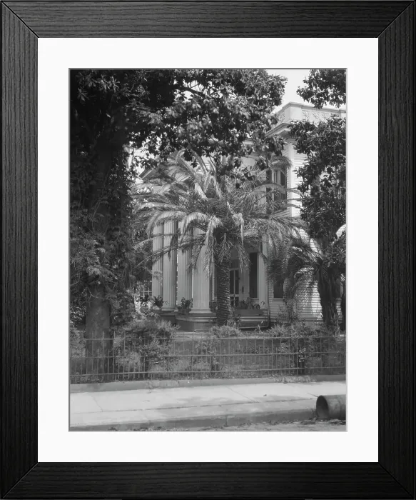 Framed Print : Two-story house with columned porch, New Orleans or Charleston, South Carolina, c1920-1926. Creator: Arnold Genthe Framed Print : Two-story house with columned porch, New Orleans or Charleston, South Carolina, c1920-1926. Creator: Arnold Genthe