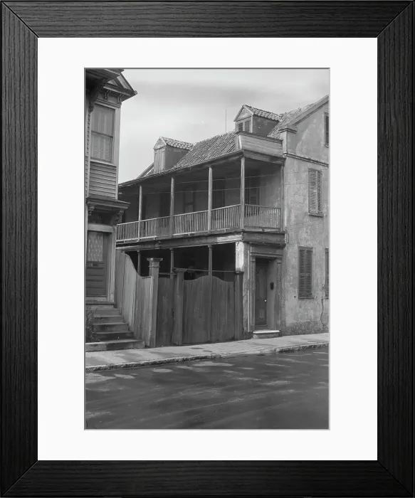 Framed Print : Two-story house, New Orleans or Charleston, South Carolina, between 1920 and 1926. Creator: Arnold Genthe Framed Print : Two-story house, New Orleans or Charleston, South Carolina, between 1920 and 1926. Creator: Arnold Genthe
