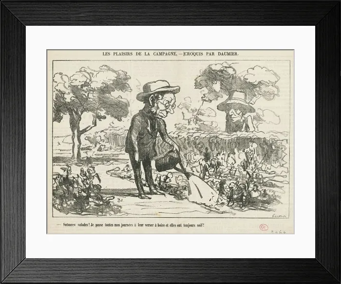 Framed Print : Satanées salades... 19th century. Creator: Honore Daumier Framed Print : Satanées salades... 19th century. Creator: Honore Daumier