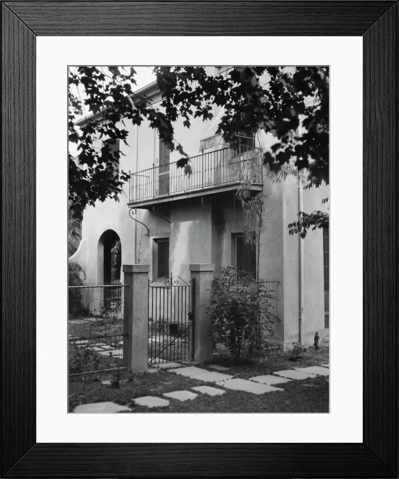 Framed Print : Two-story house, New Orleans or Charleston, South Carolina, between 1920 and 1926. Creator: Arnold Genthe Framed Print : Two-story house, New Orleans or Charleston, South Carolina, between 1920 and 1926. Creator: Arnold Genthe