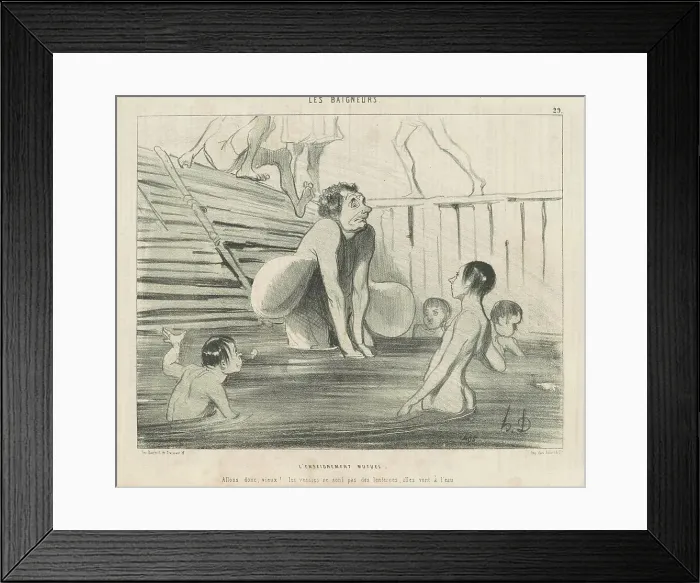 Framed Print : L'enseignement mutuel, 19th century. Creator: Honore Daumier Framed Print : L'enseignement mutuel, 19th century. Creator: Honore Daumier