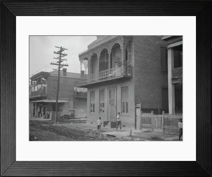 Framed Print : Two-story house, New Orleans, between 1920 and 1926. Creator: Arnold Genthe Framed Print : Two-story house, New Orleans, between 1920 and 1926. Creator: Arnold Genthe