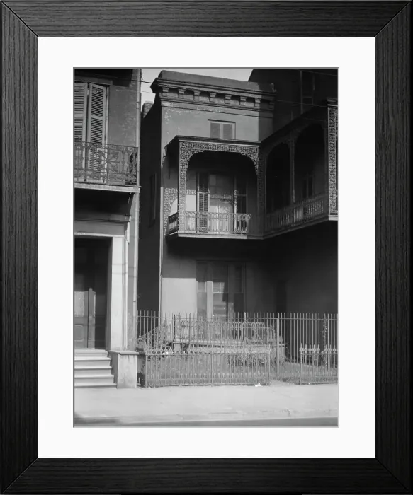 Framed Print : Two-story houses, New Orleans or Charleston, South Carolina, between 1920 and 1926. Creator: Arnold Genthe Framed Print : Two-story houses, New Orleans or Charleston, South Carolina, between 1920 and 1926. Creator: Arnold Genthe
