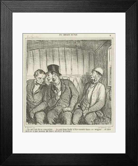 Framed Print : Ils on l'air de se concerter... 19th century. Creator: Honore Daumier Framed Print : Ils on l'air de se concerter... 19th century. Creator: Honore Daumier