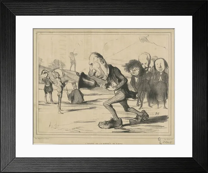 Framed Print : L'heure de la rentrée en classe, 19th century. Creator: Honore Daumier Framed Print : L'heure de la rentrée en classe, 19th century. Creator: Honore Daumier