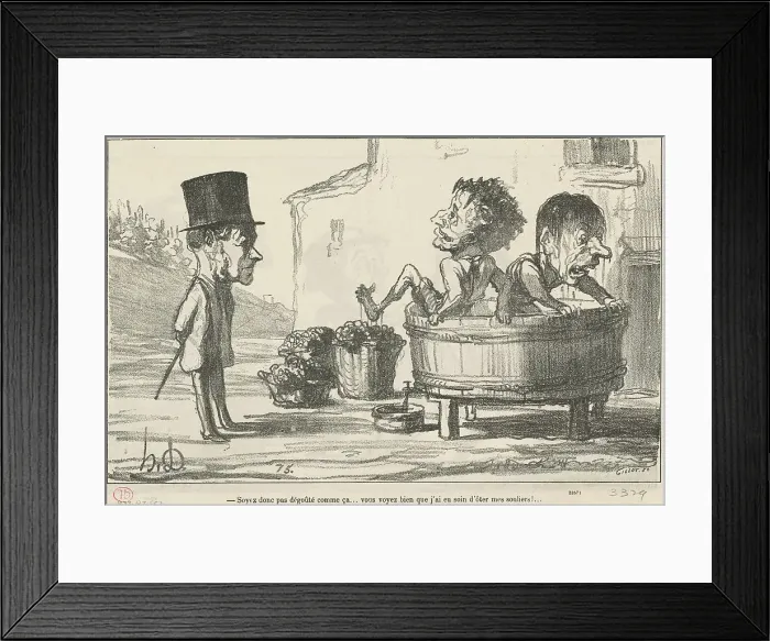 Framed Print : Soyez donc pas dégouté comme ca... 19th century. Creator: Honore Daumier Framed Print : Soyez donc pas dégouté comme ca... 19th century. Creator: Honore Daumier