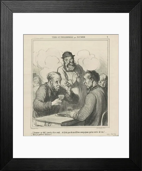 Framed Print : Un philosophe, 19th century. Creator: Honore Daumier Framed Print : Un philosophe, 19th century. Creator: Honore Daumier