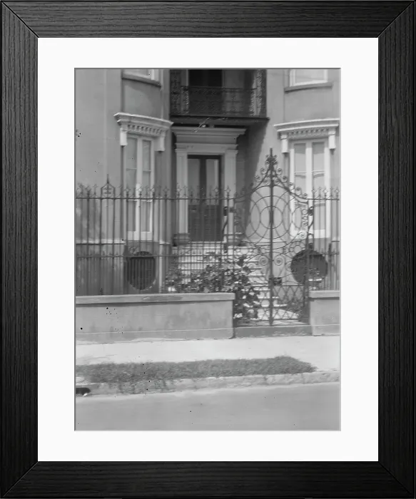 Framed Print : Gate and doorway of a multi-story house, [The James Simmons House, 37 Meeting Street]... c1920-1926 Creator: Arnold Genthe