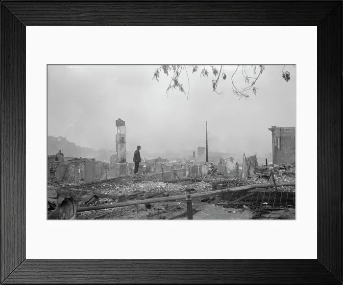 Framed Print : On the ruins (April 1906), Chinatown, San Francisco, 1906 Apr. Creator: Arnold Genthe Framed Print : On the ruins (April 1906), Chinatown, San Francisco, 1906 Apr. Creator: Arnold Genthe