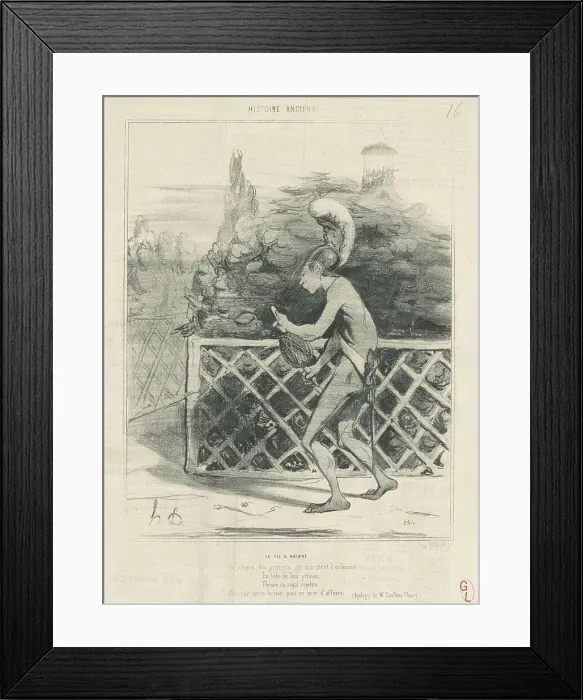 Framed Print : Le fil d'Ariane, 19th century. Creator: Honore Daumier Framed Print : Le fil d'Ariane, 19th century. Creator: Honore Daumier