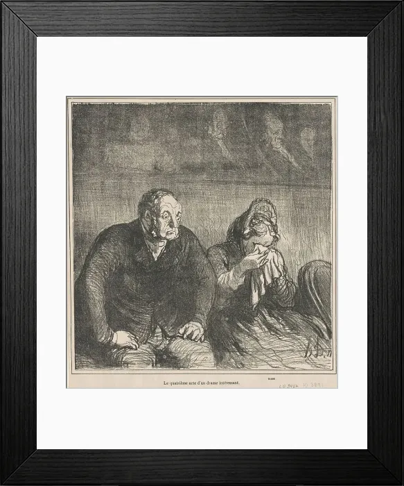 Framed Print : Le quatrième acte d'un drame intéressant, 19th century. Creator: Honore Daumier Framed Print : Le quatrième acte d'un drame intéressant, 19th century. Creator: Honore Daumier