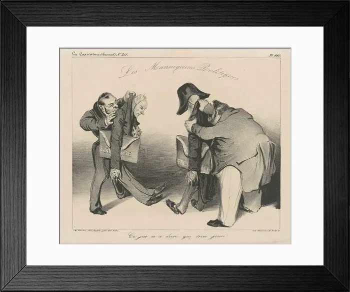 Framed Print : Les Mannequins Politiques, 19th century. Creator: Honore Daumier Framed Print : Les Mannequins Politiques, 19th century. Creator: Honore Daumier