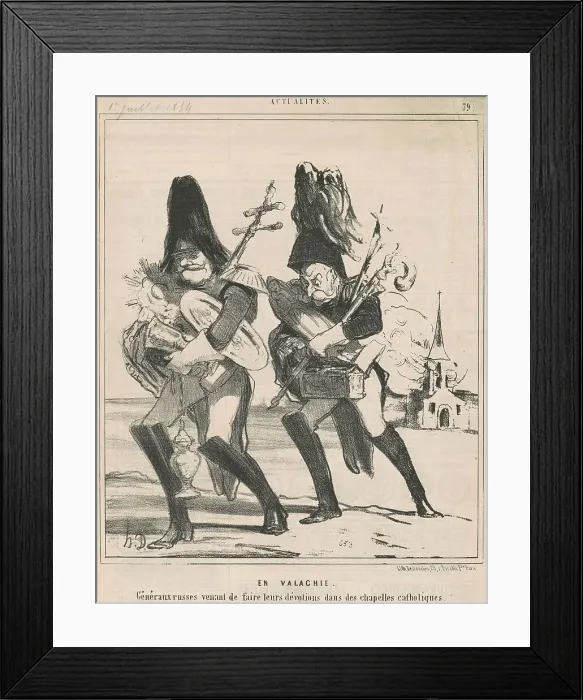 Framed Print : En valachie, 19th century. Creator: Honore Daumier Framed Print : En valachie, 19th century. Creator: Honore Daumier