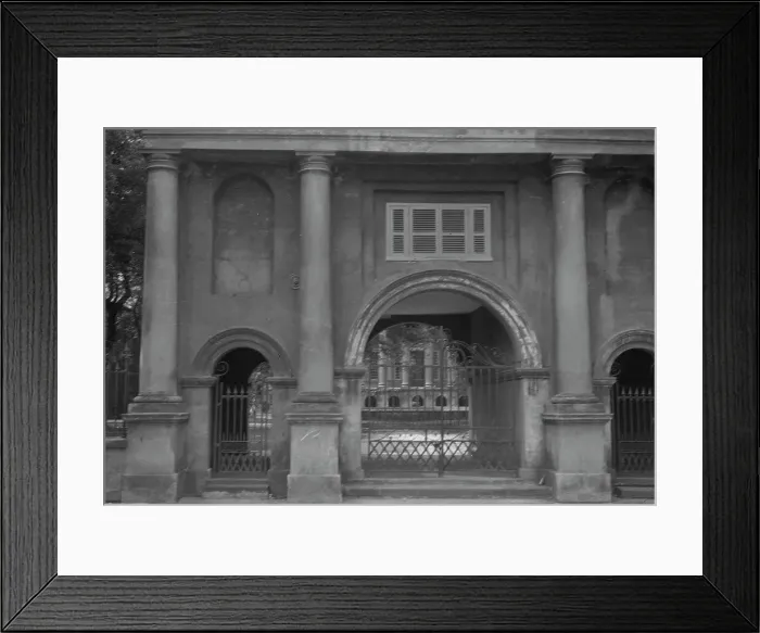 Framed Print : Three arched gateways, [College of Charleston, Porter's Lodge, 66 George Street]... c1920-c1926. Creator: Arnold Genthe